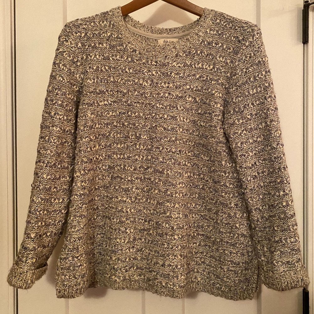 Style & Co Knit Blue and Purple Sweater